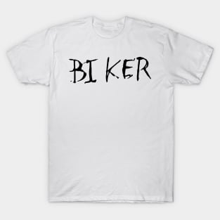 Dark and Gritty Biker Text T-Shirt